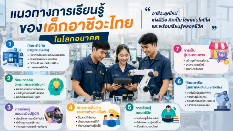 แนวทางการเรียนรู้ของเด็กอาชีวะไทยในโลกอนาคต